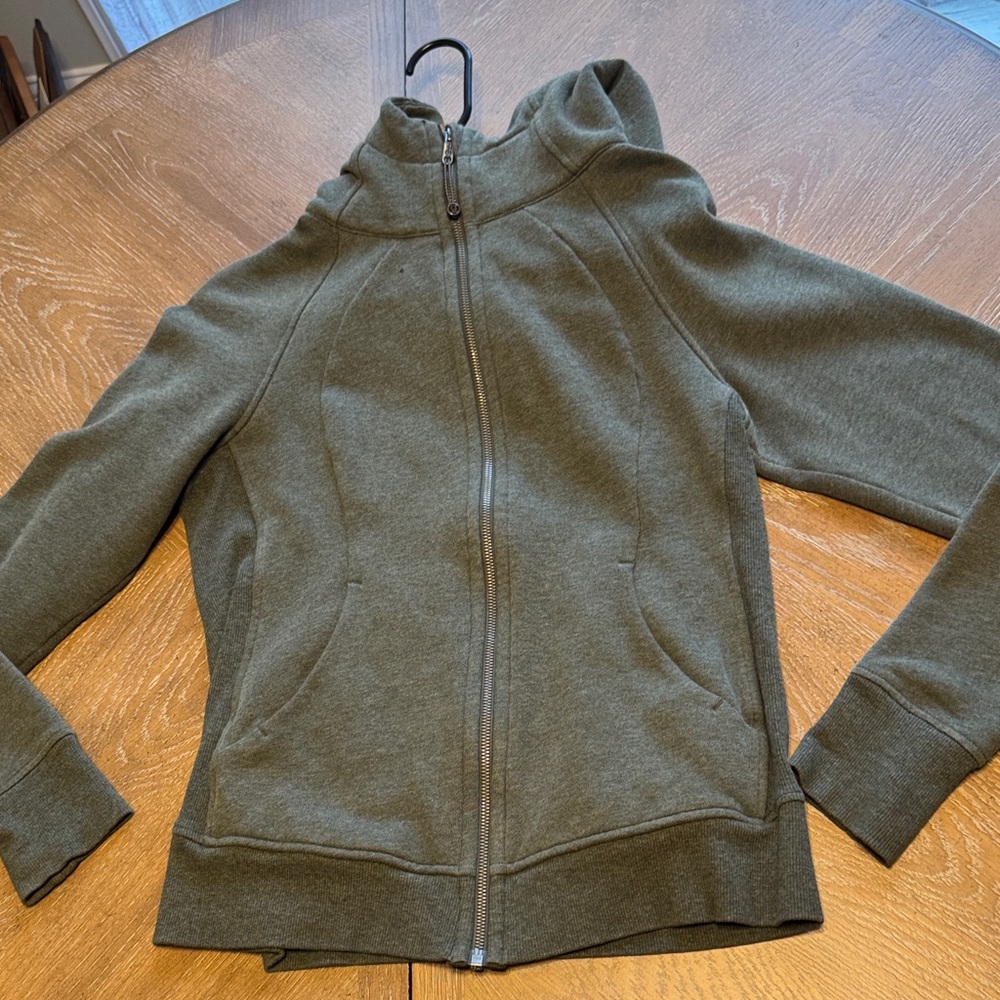 Olive Green Lululemon Zip-Up Hoodie